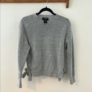 Cozy Gray Sweater with Side Ties